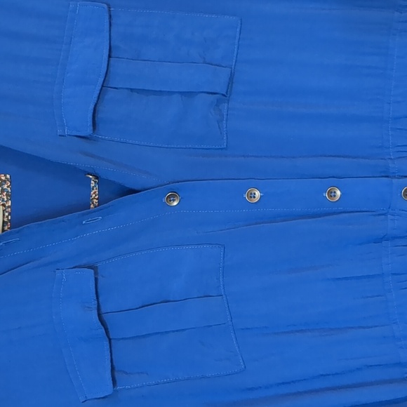 Maeve drawstring shirt dress Sz 6 (BLUE) - Picture 2 of 9